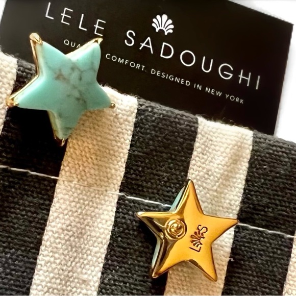 $68 LELE SADOUGHI Ashford Stud Earrings in Turquoise - Picture 4 of 7